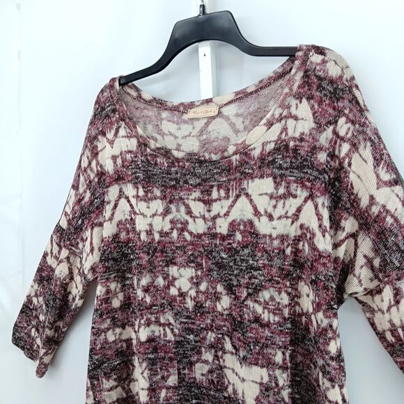 Front of Closet Sweater Womens 2X Abstract Print Pullover Lightweight Top - Picture 2 of 10
